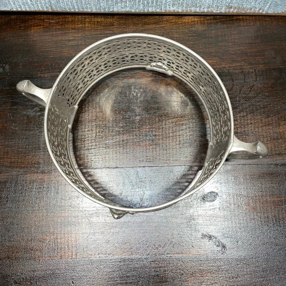 Oval Small Oven Crock Pot Holder Mara Weller Specialty Metal‎ Caddy Stand